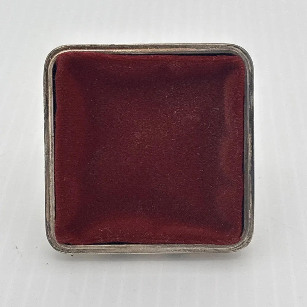 Silver plate cherub box Velvet Lined Vintage